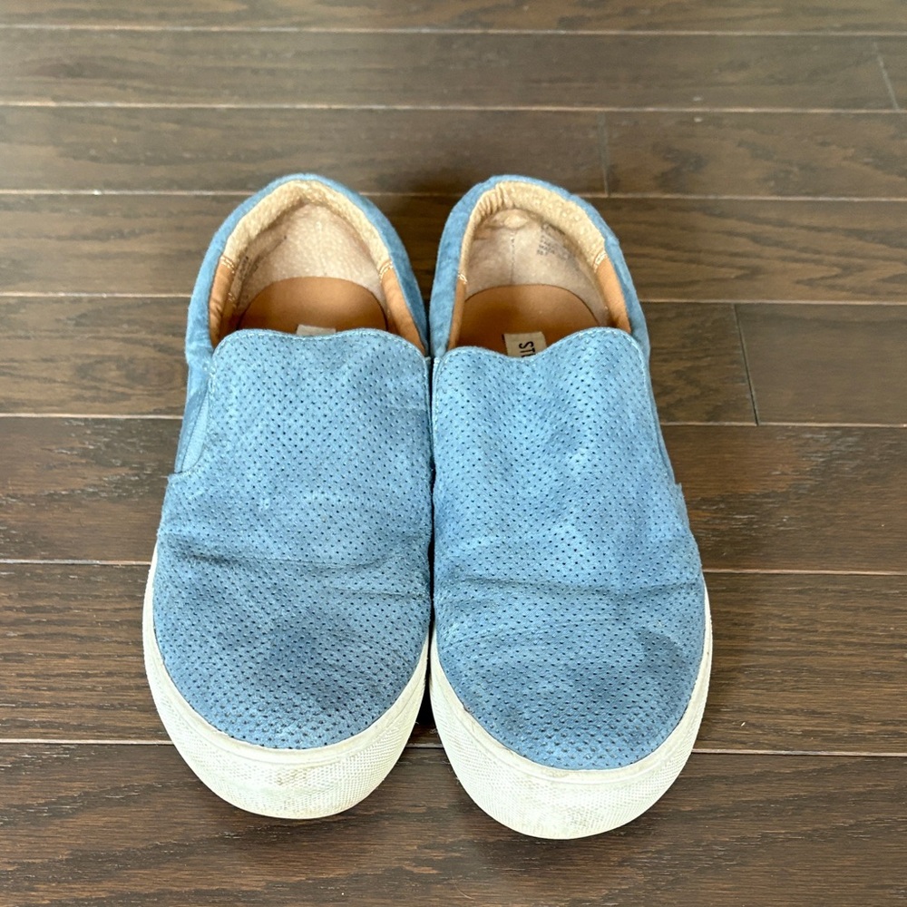Blue Slip-On Sneakers
